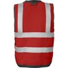 Ironwear Safety Vest w/ Snap Button Closure, Radio Clips & ID Holder (Red/Small) 1279-RS-RD-CID-SM